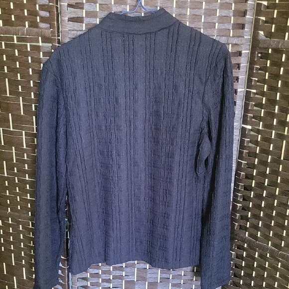 Max Studio Dark Textured Knit Top - Picture 3 of 7
